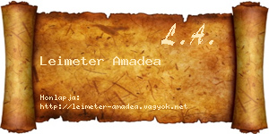 Leimeter Amadea névjegykártya